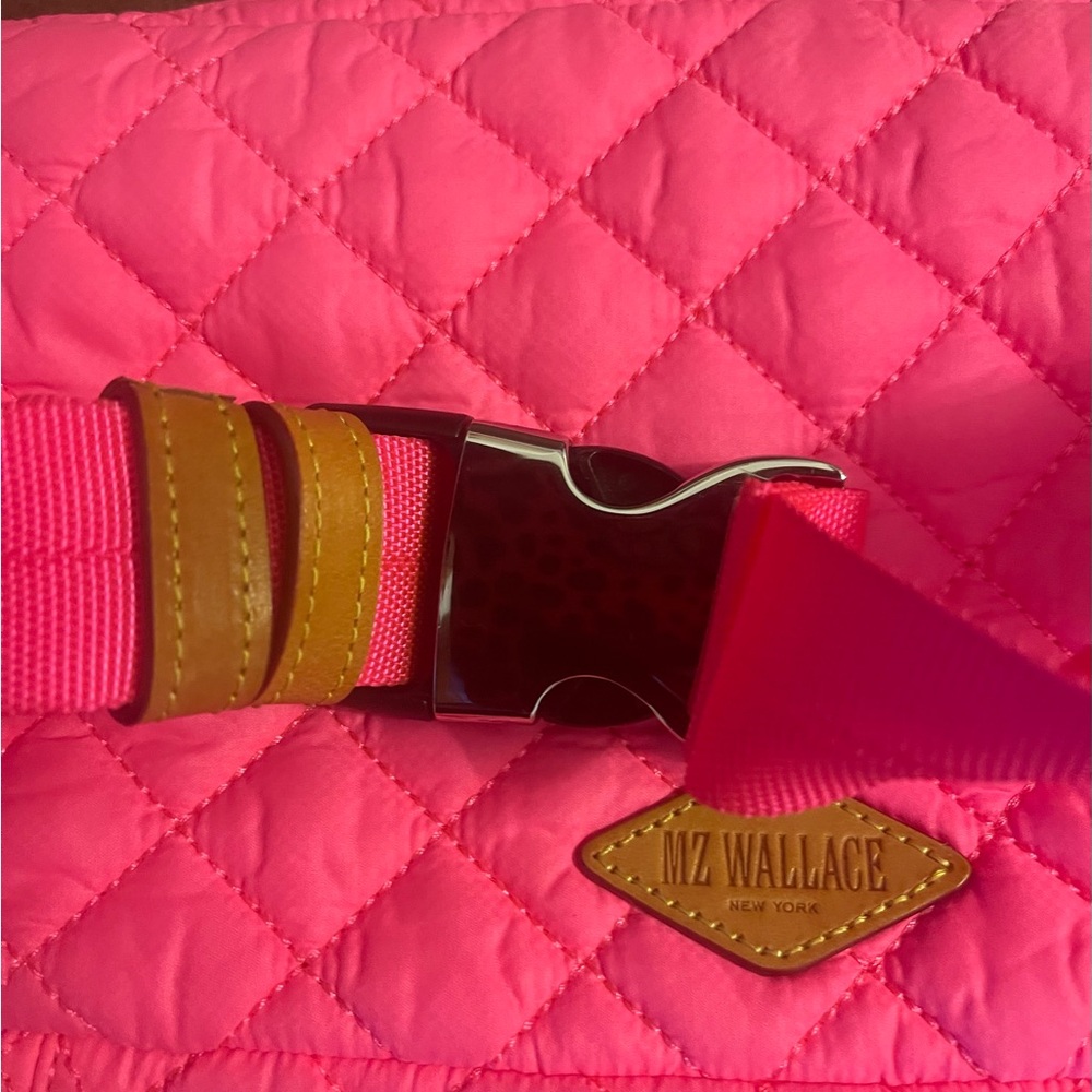 MZ Wallace Vibrant Pink Quilted Belt Crossbody Bag - Picture 3 of 5
